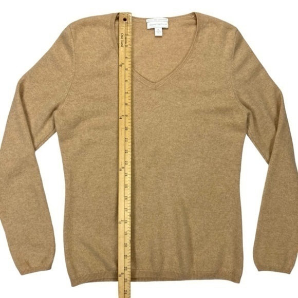 Charter Club Cashmere Sweater Women Size Medium Brown V Neck Ultra Soft Pullover - Picture 11 of 13